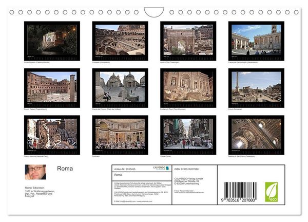 Produktbild: Roma (Wandkalender 2026 DIN A4 quer), CALVENDO Monatskalender