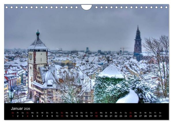 Produktbild: Freiburger Impressionen (Wandkalender 2026 DIN A4 quer), CALVENDO Monatskalender