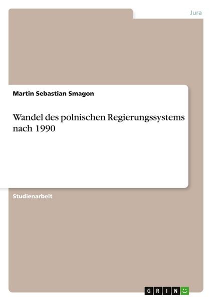 Produktbild: Wandel des polnischen Regierungssystems nach 1990