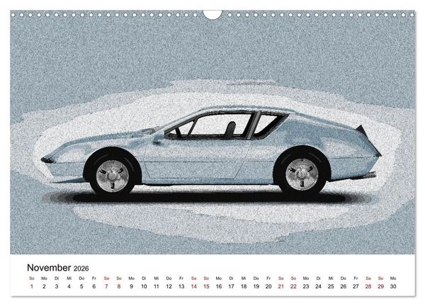 Produktbild: Car Art Edition Sportwagenlegenden (Wandkalender 2026 DIN A3 quer), CALVENDO Monatskalender