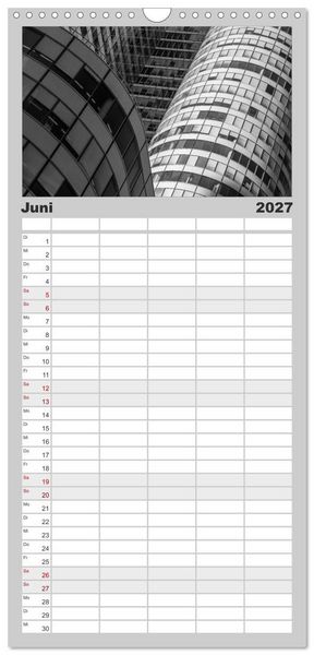 Produktbild: Familienplaner 2027 - Architektur - Fassaden im Detail 2027 mit 5 Spalten (Wandkalender, 21 x 45 cm) CALVENDO