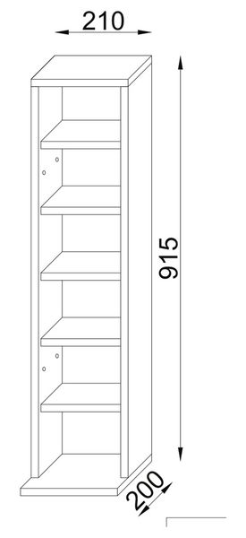 Produktbild: Holz CD DVD Stand Regal Schrank St&auml;nder Milano