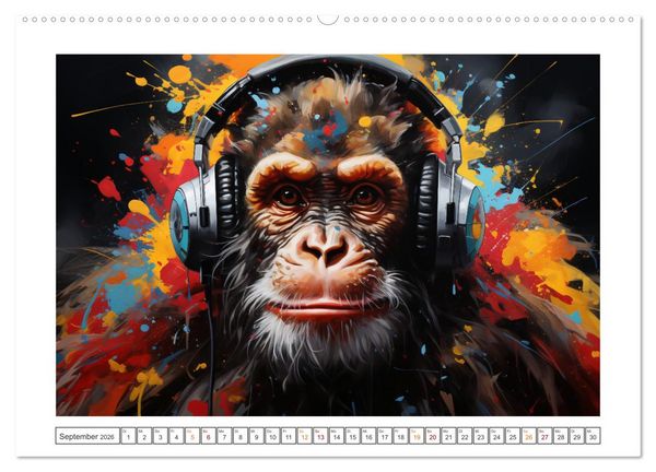 Produktbild: Musik Safari (Wandkalender 2026 DIN A2 quer), CALVENDO Monatskalender