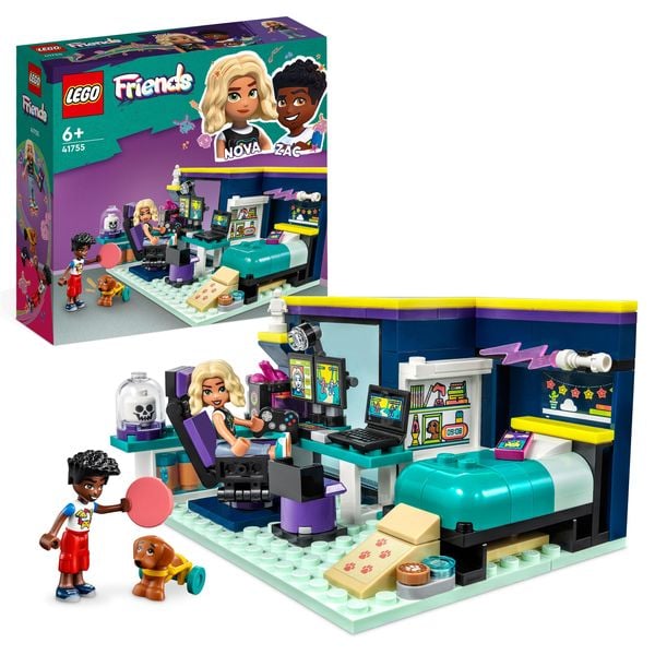 LEGO Friends 41755 Novas Zimmer Mini-Puppen Schlafzimmer Spielzeug