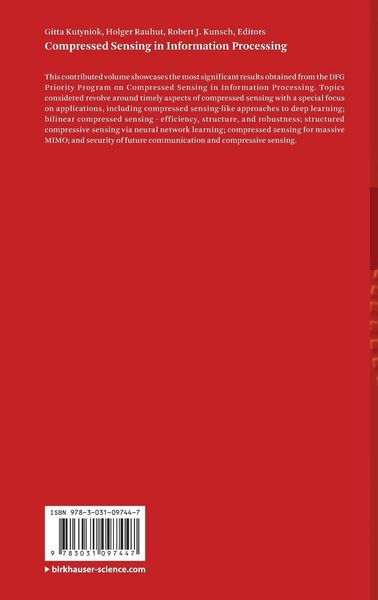 Produktbild: Compressed Sensing in Information Processing
