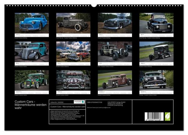 Produktbild: Custom Cars - M&auml;nnertr&auml;ume werden wahr (hochwertiger Premium Wandkalender 2027 DIN A2 quer), Kunstdruck in Hochglanz