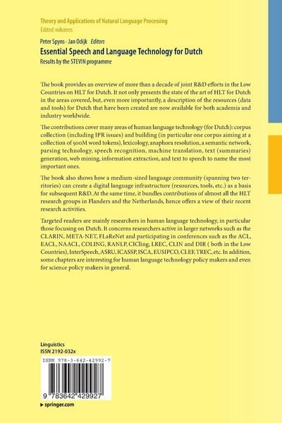 Produktbild: Essential Speech and Language Technology for Dutch