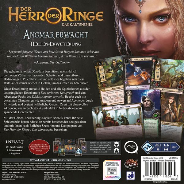 Produktbild: Herr der Ringe Das Kartenspiel - Angmar erwacht (Ermittler) (Spiel)