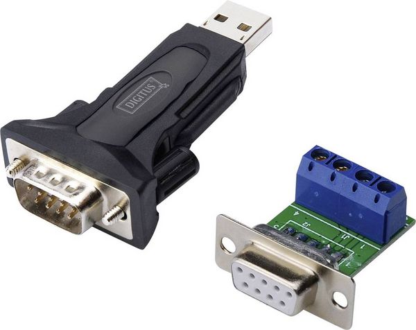 Produktbild: Digitus USB 2.0, Seriell Adapter [1x USB 2.0 Stecker A - 1x RS485-Stecker] DA-70157 0.80 m