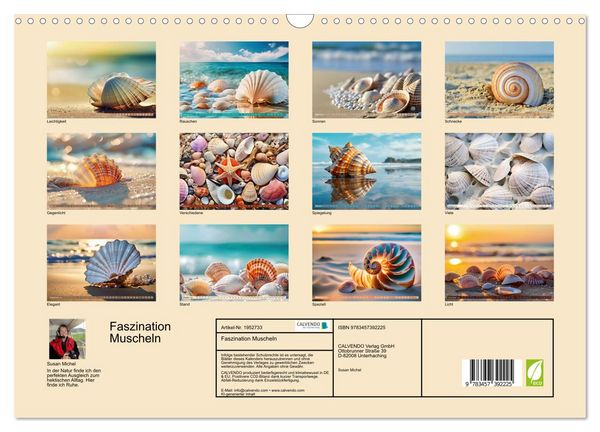 Produktbild: Faszination Muscheln (Wandkalender 2026 DIN A3 quer), CALVENDO Monatskalender
