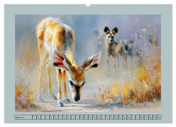 Produktbild: Wildhunde. Afrikas erfolgreiche J&auml;ger (Wandkalender 2027 DIN A2 quer), CALVENDO Monatskalender