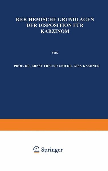 Produktbild: Biochemische Grundlagen der Disposition f&uuml;r Karzinom