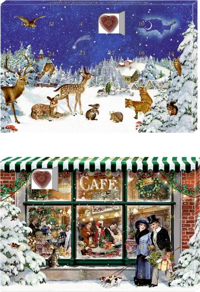 Produktbild: Adventskalender-Schokolade &ndash; 24 S&uuml;&szlig;e Herzmomente im Advent