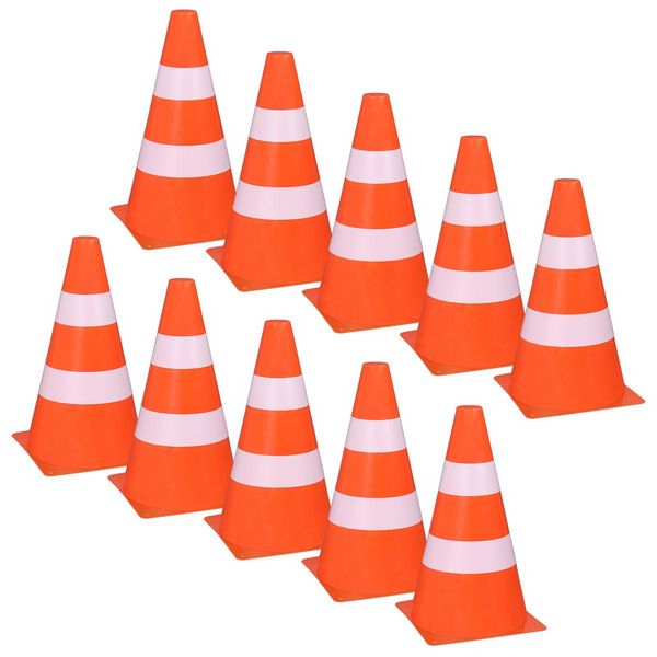 Produktbild: Idena Pylonen orange/wei&szlig; 13,5x24cm 10 St&uuml;ck