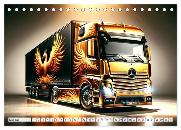 Produktbild: Faszination Truck: KI-Designs von Lack und Leistung (Tischkalender 2026 DIN A5 quer), CALVENDO Monatskalender