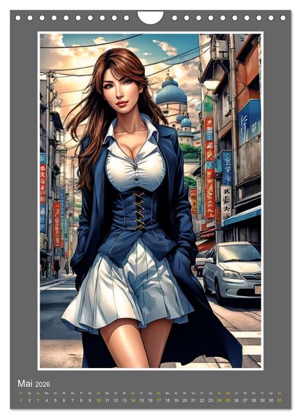 Produktbild: Manga Girlpower (Wandkalender 2026 DIN A4 hoch), CALVENDO Monatskalender