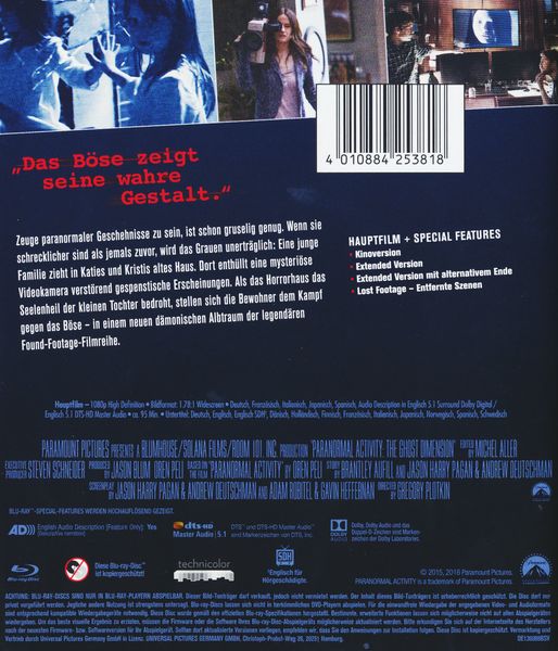 Produktbild: Paranormal Activity - The Ghost Dimension - Extended Version