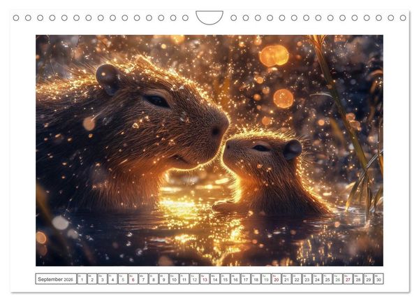 Produktbild: Capybara Zeit (Wandkalender 2026 DIN A4 quer), CALVENDO Monatskalender
