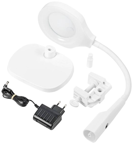 Produktbild: TOOLCRAFT TO-7447449 TOOLCRAFT 2-in-1 Lupenleuchte Vergr&ouml;&szlig;erungsfaktor=1.75 x, 3 x 85 mm 2021 Energieeffizienzklasse n.rel