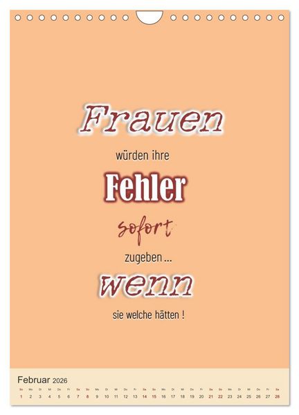 Produktbild: Was Mann &uuml;ber Frau wissen sollte und umgekehrt ... (Wandkalender 2026 DIN A4 hoch), CALVENDO Monatskalender