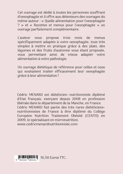Produktbild: Menus d'automne pour l'oesophagite.