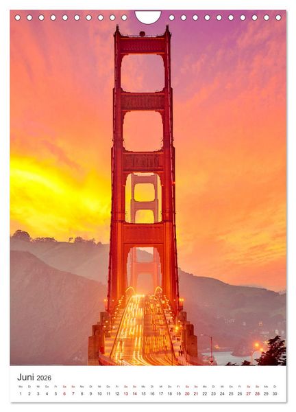 Produktbild: San Francisco - Eine Reise nach Kalifornien. (Wandkalender 2026 DIN A4 hoch), CALVENDO Monatskalender