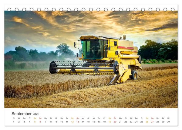 Produktbild: M&auml;hdrescher - tolle Momente (Tischkalender 2026 DIN A5 quer), CALVENDO Monatskalender