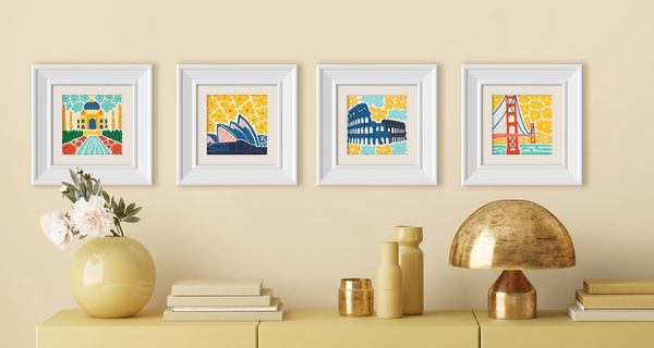Produktbild: DIAMOND DOTZ - Diamond Painting Mini Sehensw&uuml;rdigkeiten gelb