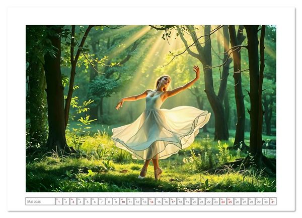 Produktbild: Fl&uuml;gel aus Licht - Ballett in der Poesie der Natur (Wandkalender 2026 DIN A3 quer), CALVENDO Monatskalender