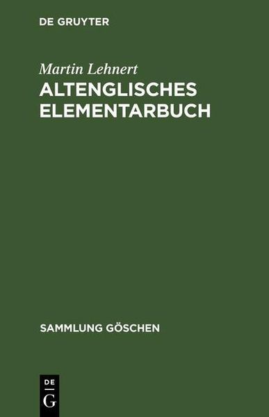 Produktbild: Altenglisches Elementarbuch
