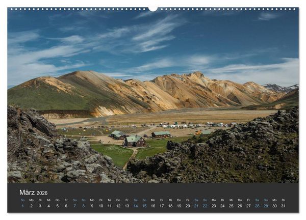 Produktbild: Island (Wandkalender 2026 DIN A2 quer), CALVENDO Monatskalender