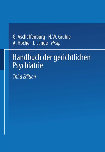 Produktbild: Handbuch der Gerichtlichen Psychiatrie
