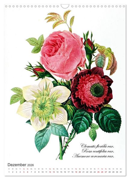 Produktbild: Rosen-Jahr (Wandkalender 2026 DIN A3 hoch), CALVENDO Monatskalender