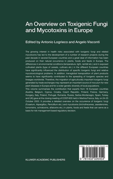 Produktbild: An Overview on Toxigenic Fungi and Mycotoxins in Europe