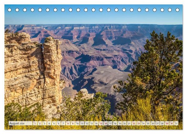 Produktbild: GRAND CANYON M&auml;chtige Schlucht (Tischkalender 2026 DIN A5 quer), CALVENDO Monatskalender