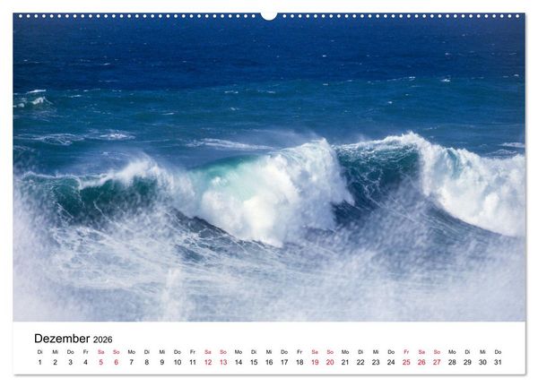 Produktbild: Naturschauspiel Wellen (hochwertiger Premium Wandkalender 2026 DIN A2 quer), Kunstdruck in Hochglanz