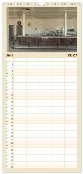 Produktbild: Familienplaner 2027 - Wo der Wind Wohnt, Amerikas Lost Places mit 5 Spalten (Wandkalender, 21 x 45 cm) CALVENDO