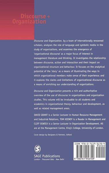 Produktbild: Discourse and Organization