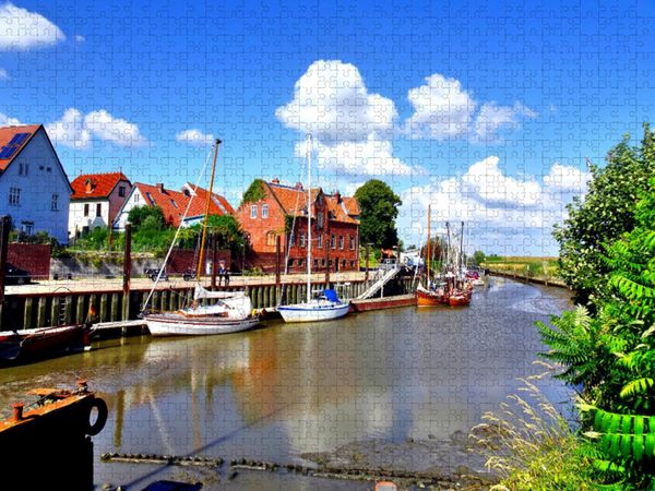 Produktbild: CALVENDO Puzzle Der Freiburger Hafen | 1000 Teile Lege-Gr&ouml;&szlig;e 64x48cm Foto-Puzzle f&uuml;r gl&uuml;ckliche Stunden