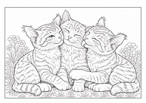 Produktbild: Katzen Malbuch f&uuml;r Kinder ab 8 Jahren und Erwachsene mit 50 detailreichen Ausmalmotiven