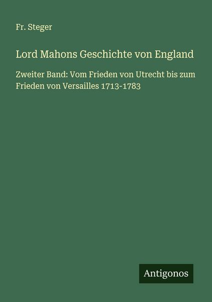 Produktbild: Lord Mahons Geschichte von England