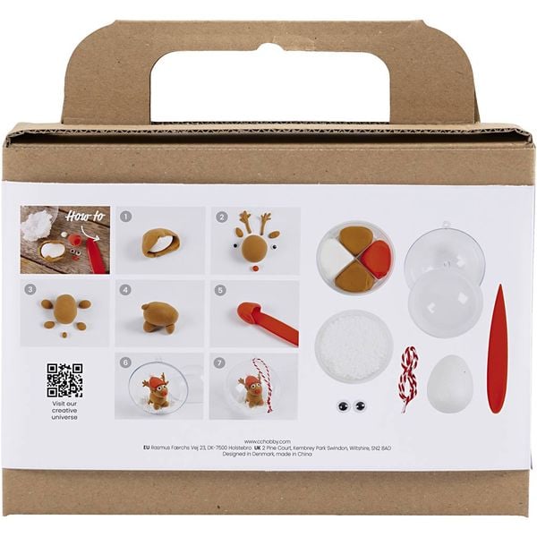 Produktbild: Creativ Company DIY Sets Modellieren Mini Kreativ Set Modellieren, Rentier, Weihnachten Kreativ Box