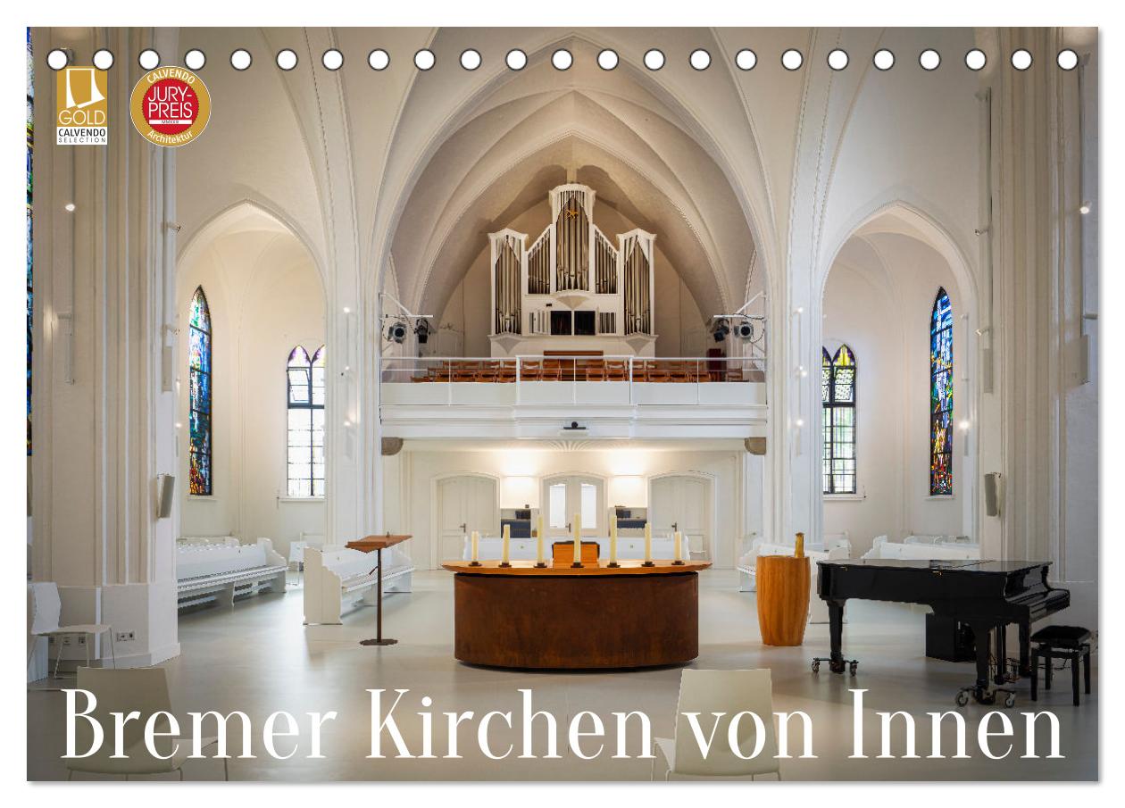 Produktbild: Bremer Kirchen von Innen (Tischkalender 2026 DIN A5 quer), CALVENDO Monatskalender
