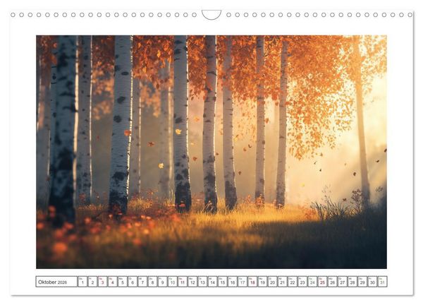 Produktbild: Birkenzauber (Wandkalender 2026 DIN A3 quer), CALVENDO Monatskalender
