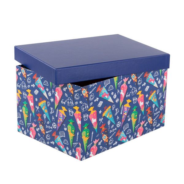 Produktbild: Idena Geschenkbox Schult&uuml;te blau 31x24x18cm