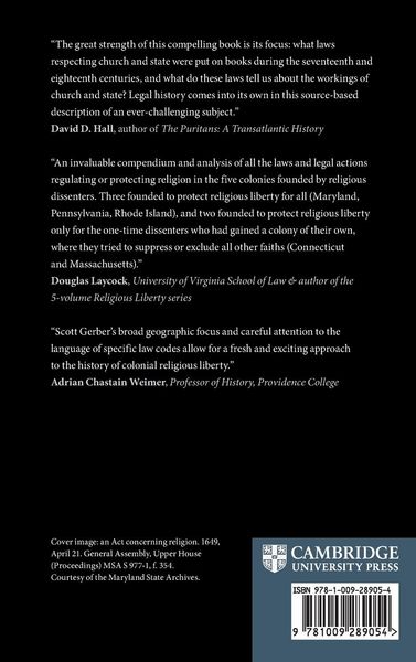 Produktbild: Law and Religion in Colonial America