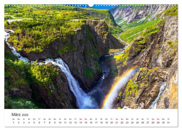 Produktbild: Wasserf&auml;lle in Norwegen (Wandkalender 2026 DIN A2 quer), CALVENDO Monatskalender