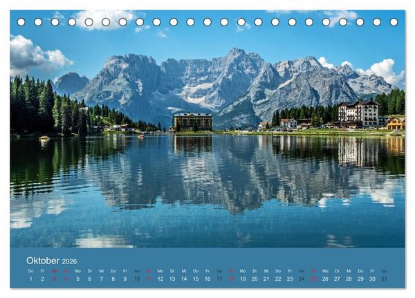 Produktbild: Dolomiten - Bezaubernde Giganten (Tischkalender 2026 DIN A5 quer), CALVENDO Monatskalender