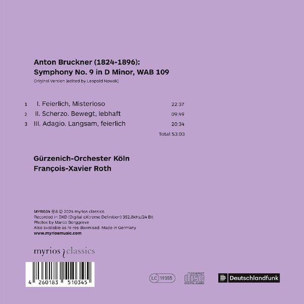 Produktbild: Roth, F: Sinfonie Nr. 9,WAB 109 (edit. Originalversion)