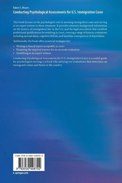 Produktbild: Conducting Psychological Assessments for U.S. Immigration Cases